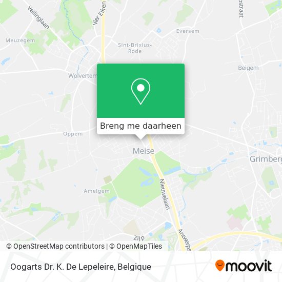 Oogarts Dr. K. De Lepeleire kaart
