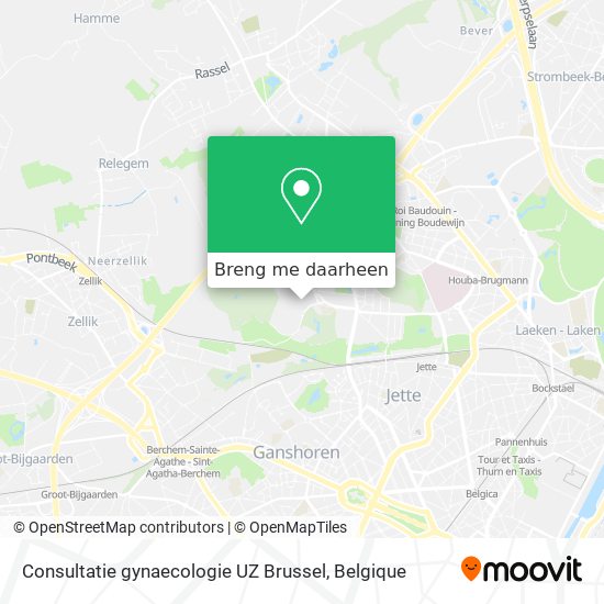 Consultatie gynaecologie UZ Brussel kaart