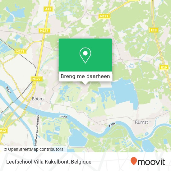 Leefschool Villa Kakelbont kaart