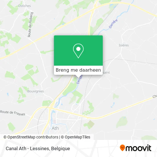 Canal Ath - Lessines kaart