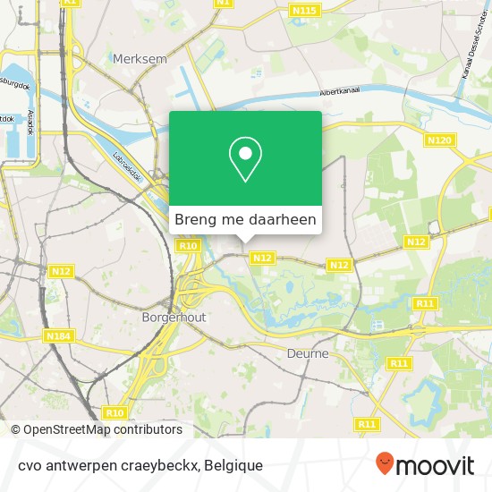 cvo antwerpen craeybeckx kaart