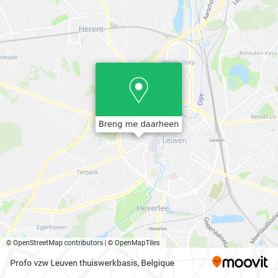 Profo vzw Leuven thuiswerkbasis kaart