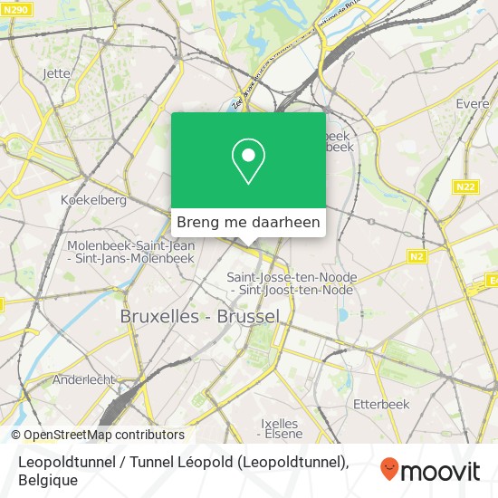 Leopoldtunnel / Tunnel Léopold kaart