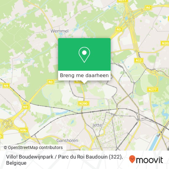 Villo! Boudewijnpark / Parc du Roi Baudouin (322) kaart