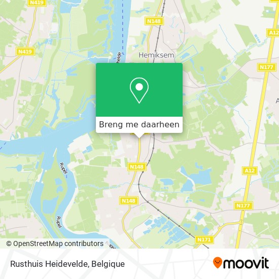 Rusthuis Heidevelde kaart