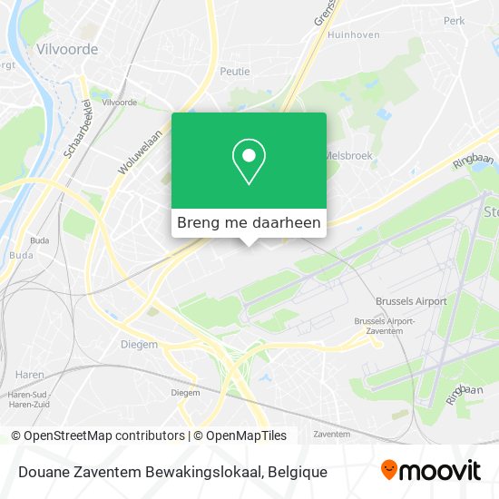 Douane Zaventem Bewakingslokaal kaart