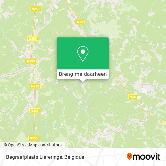 Begraafplaats Lieferinge kaart