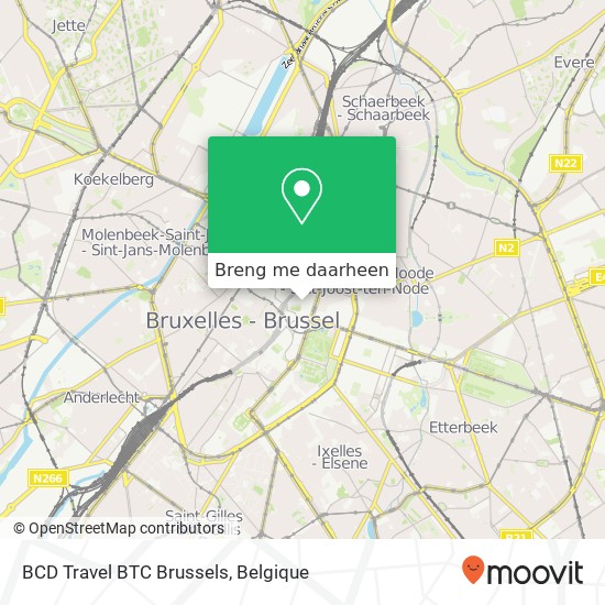 BCD Travel BTC Brussels kaart