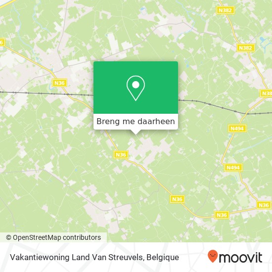 Vakantiewoning Land Van Streuvels kaart