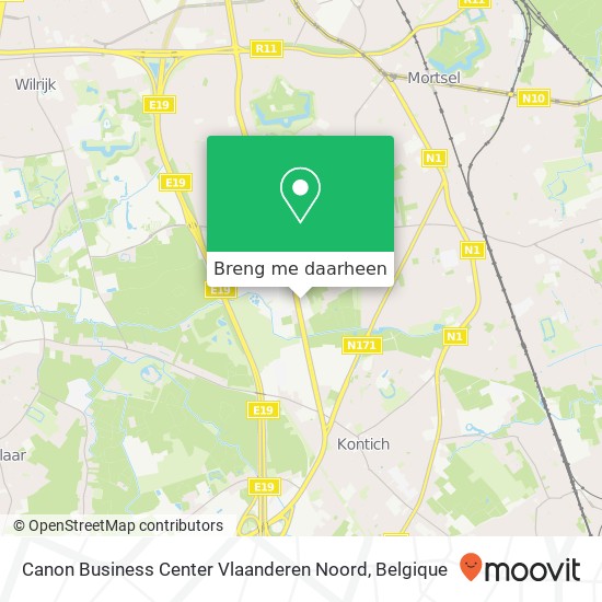 Canon Business Center Vlaanderen Noord kaart