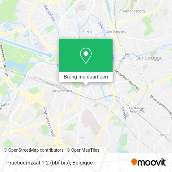 Practicumzaal 1.2 (bbf bis) kaart