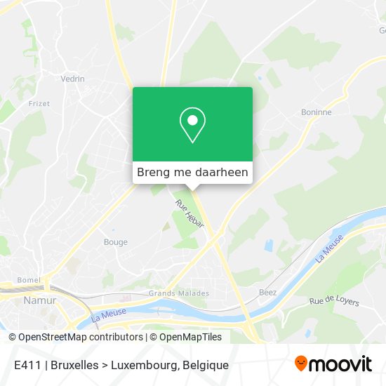 E411 | Bruxelles > Luxembourg kaart