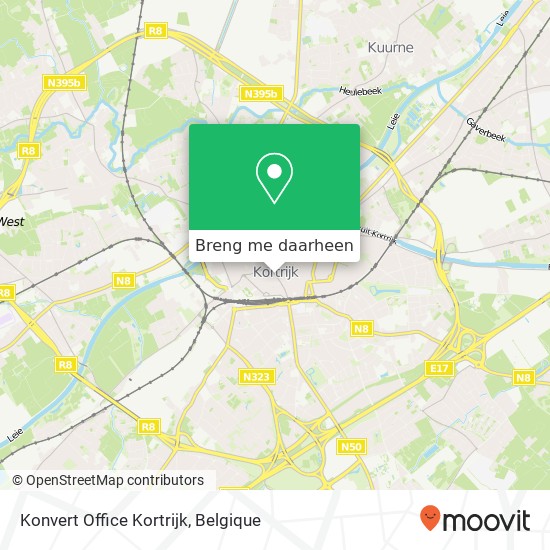 Konvert Office Kortrijk kaart