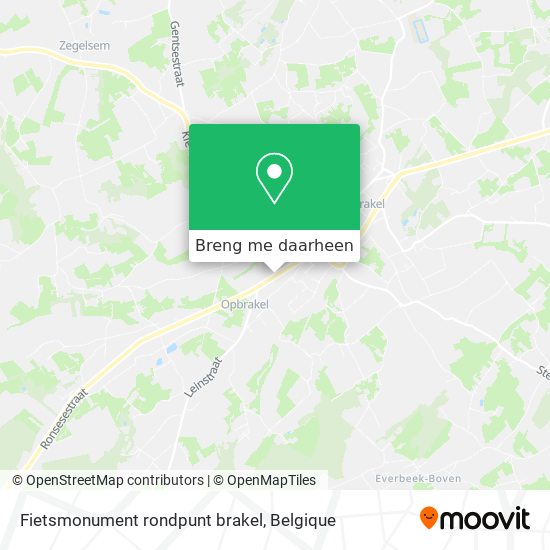 Fietsmonument rondpunt brakel kaart