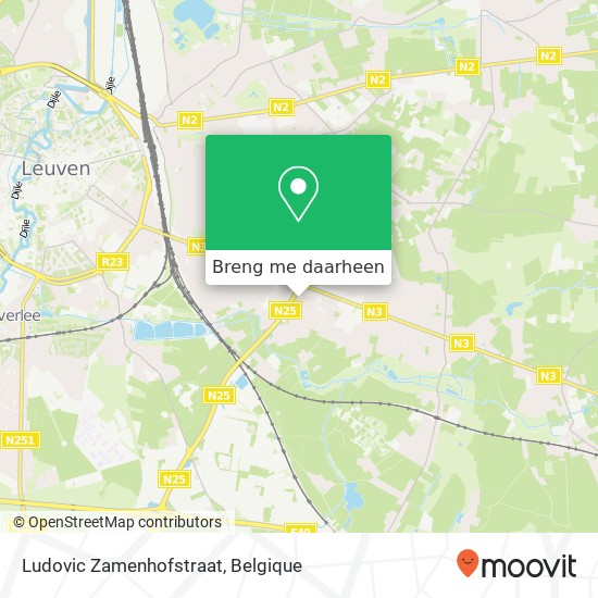 Ludovic Zamenhofstraat kaart