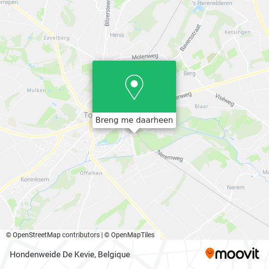 Hondenweide De Kevie kaart