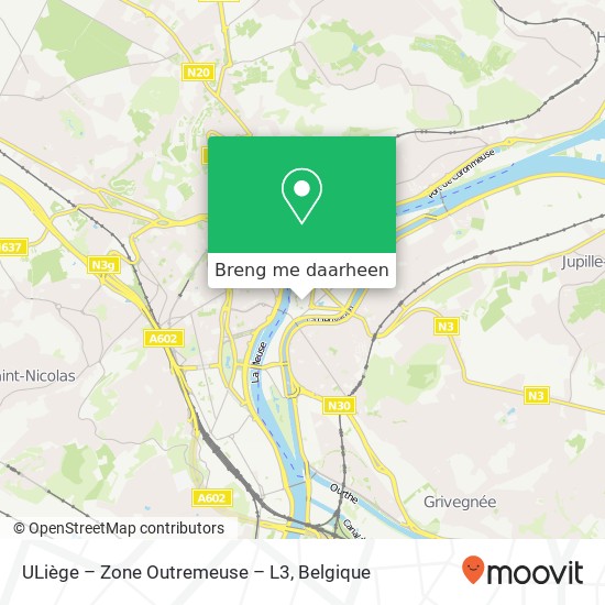 ULiège – Zone Outremeuse – L3 kaart