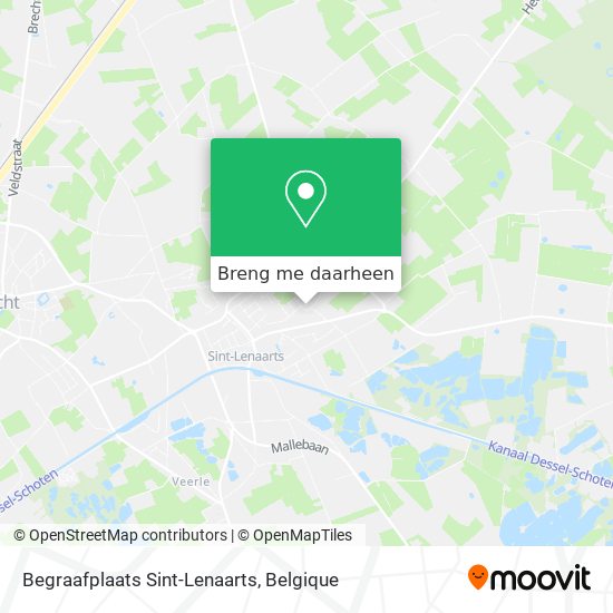 Begraafplaats Sint-Lenaarts kaart
