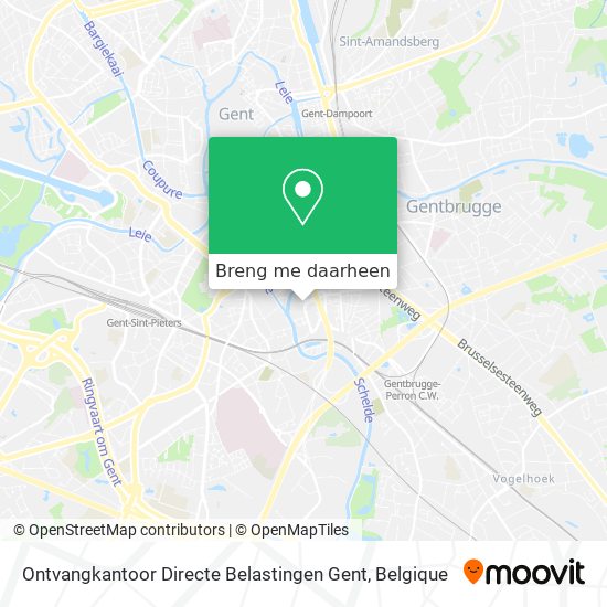 Ontvangkantoor Directe Belastingen Gent kaart