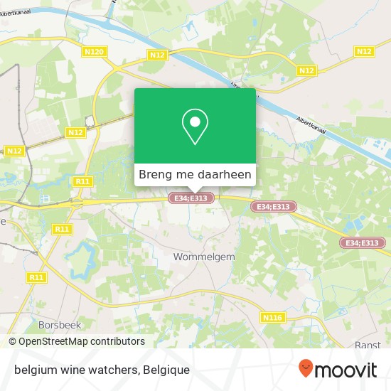 belgium wine watchers kaart
