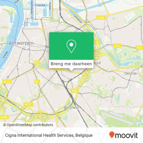 Cigna International Health Services kaart