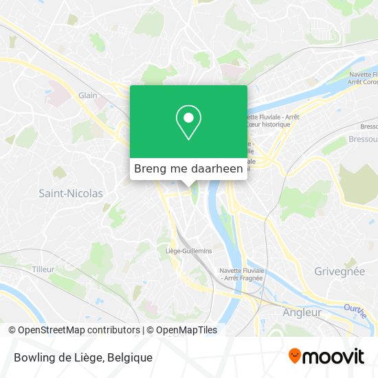 Bowling de Liège kaart