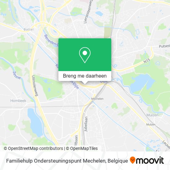 Familiehulp Ondersteuningspunt Mechelen kaart