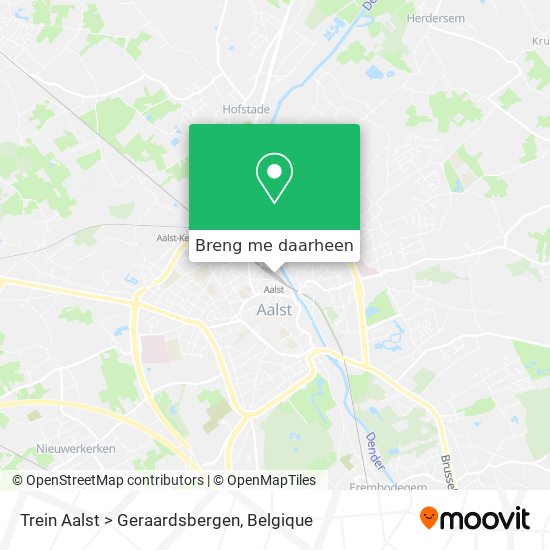 Trein Aalst > Geraardsbergen kaart