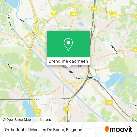 Orthodontist Maes en De Baets kaart