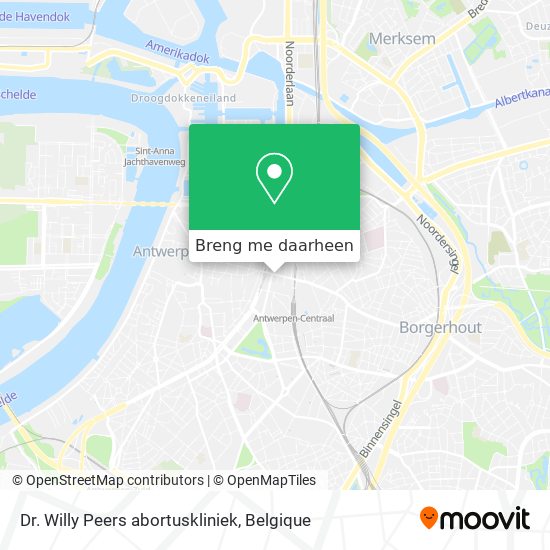 Dr. Willy Peers abortuskliniek kaart