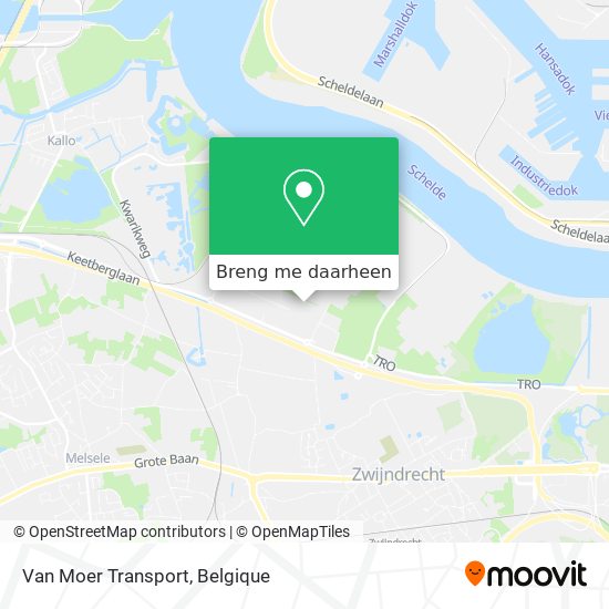 Van Moer Transport kaart