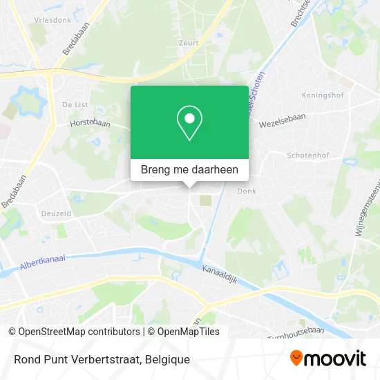 Rond Punt Verbertstraat kaart