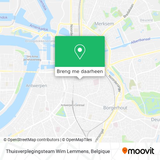 Thuisverplegingsteam Wim Lemmens kaart