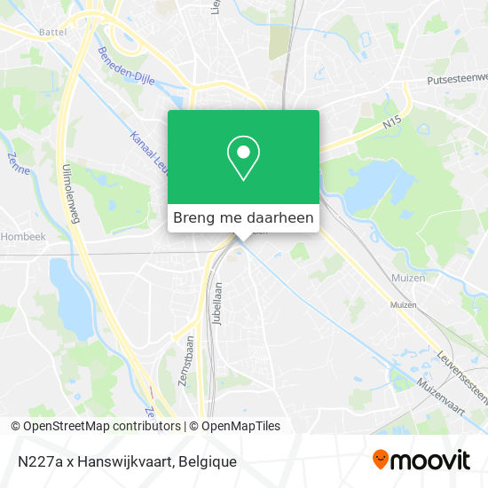 N227a x Hanswijkvaart kaart