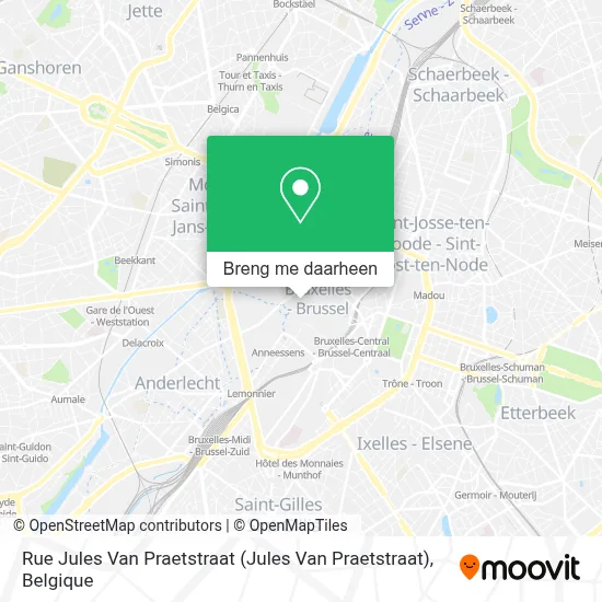 Rue Jules Van Praetstraat kaart