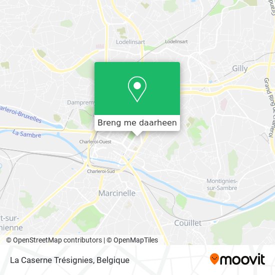 La Caserne Trésignies kaart