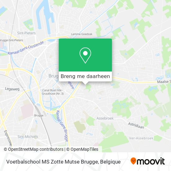 Voetbalschool MS Zotte Mutse Brugge kaart