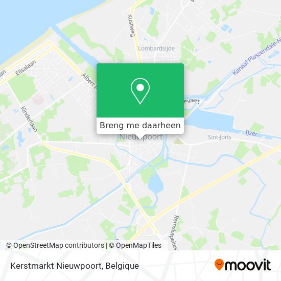 Kerstmarkt Nieuwpoort kaart