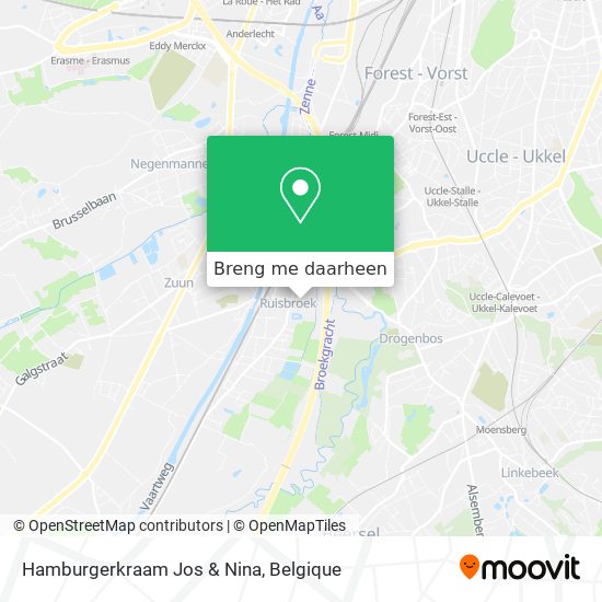 Hamburgerkraam Jos & Nina kaart
