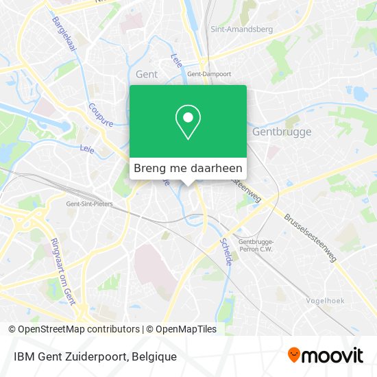 IBM Gent Zuiderpoort kaart