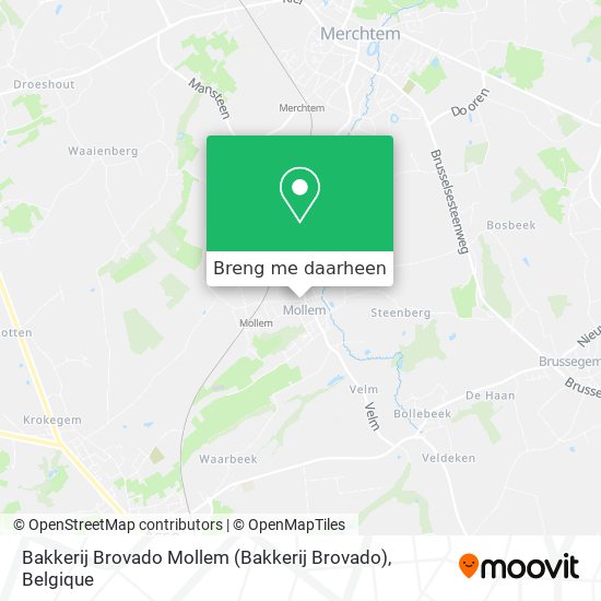 Bakkerij Brovado Mollem kaart