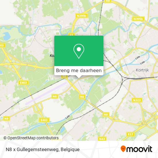 N8 x Gullegemsteenweg kaart