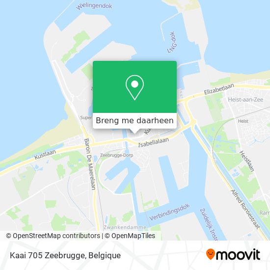 Kaai 705 Zeebrugge kaart