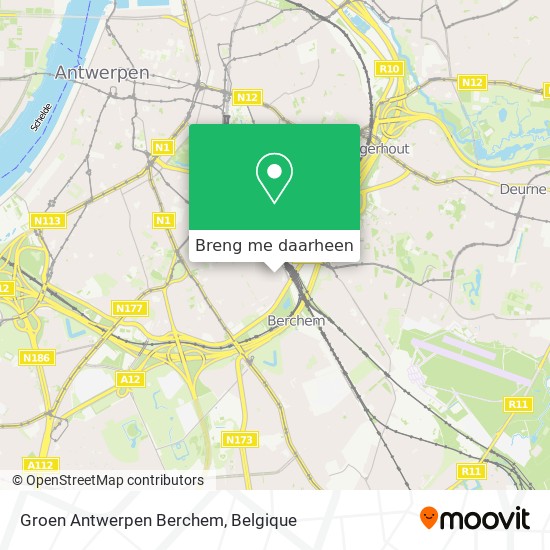 Groen Antwerpen Berchem kaart