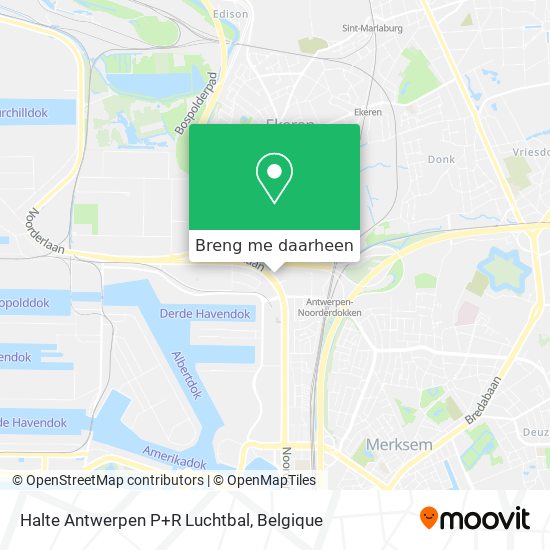 Halte Antwerpen P+R Luchtbal kaart