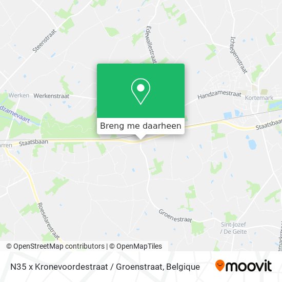 N35 x Kronevoordestraat / Groenstraat kaart