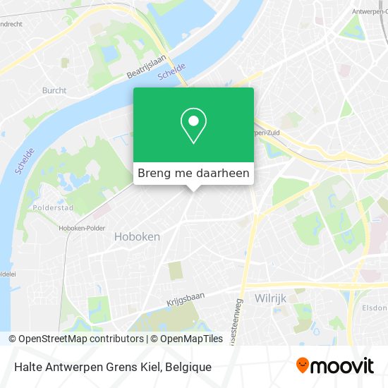 Halte Antwerpen Grens Kiel kaart