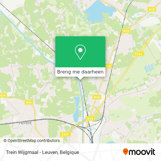 Trein Wijgmaal - Leuven kaart