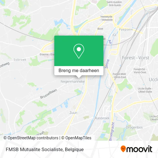FMSB Mutualite Socialiste kaart