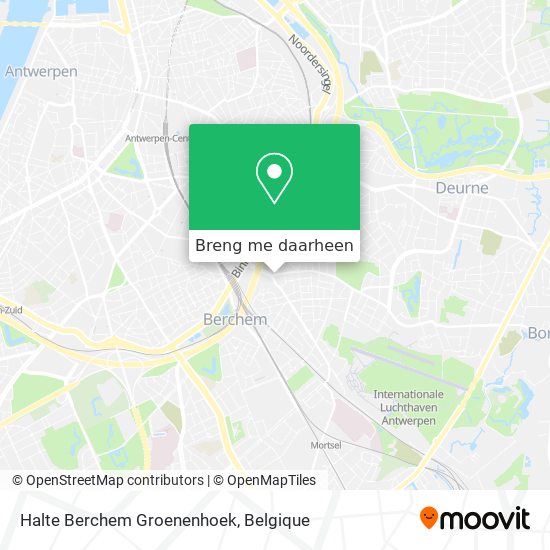 Halte Berchem Groenenhoek kaart